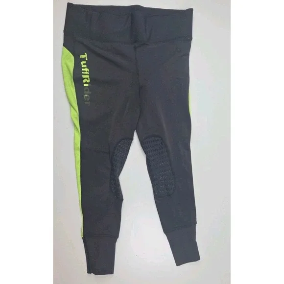 Two TuffRider Women's Marathon Tights Pants Equestrian Riding XL Large Dark Gray - Picture 2 of 12